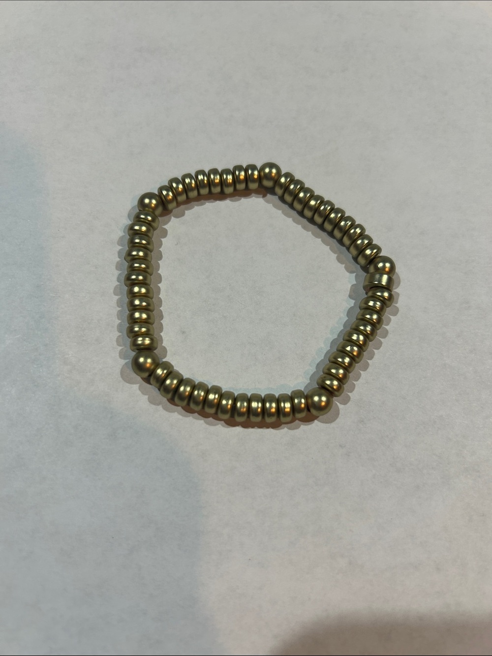 Gold Beaded Stretch Bracelet - Classic Women’s Jewelry